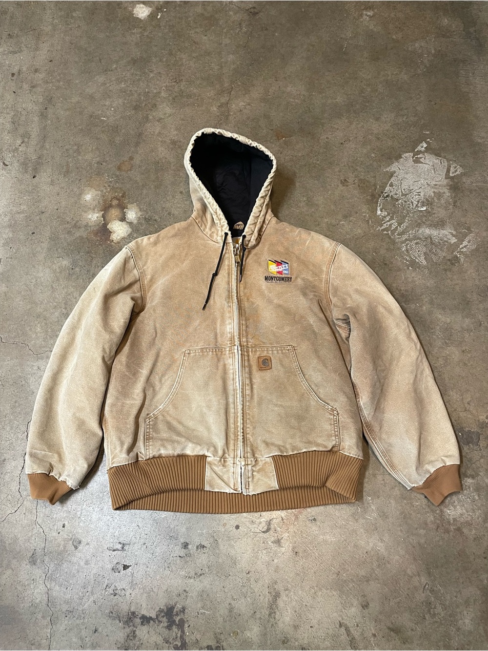 Carhartt J130 BRN Hooded Active Jacket